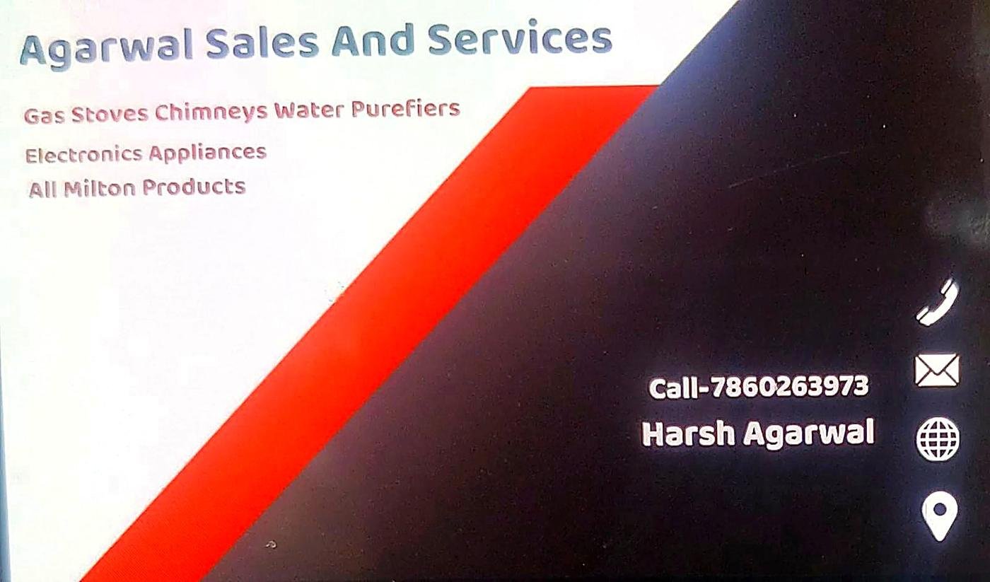Agarwal Sales And Services banner — gas stoves, chimneys and water purifiers, Indira Nagar, Lucknow