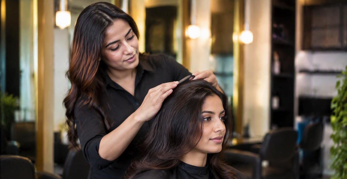 Apple Beauty Salon styling stations, Khurram Nagar Lucknow