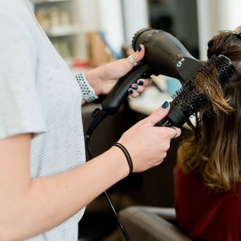 Stylist round-brush blow dry at Bhargavas Unisex Salon LDA Colony Lucknow
