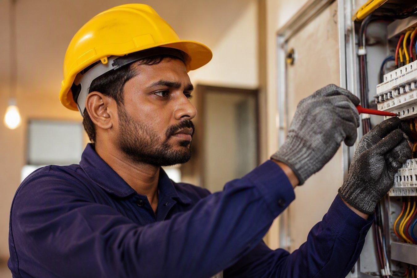 MCB panel with neat colourful wiring — inverter & ups setup in Gomti Nagar, Lucknow