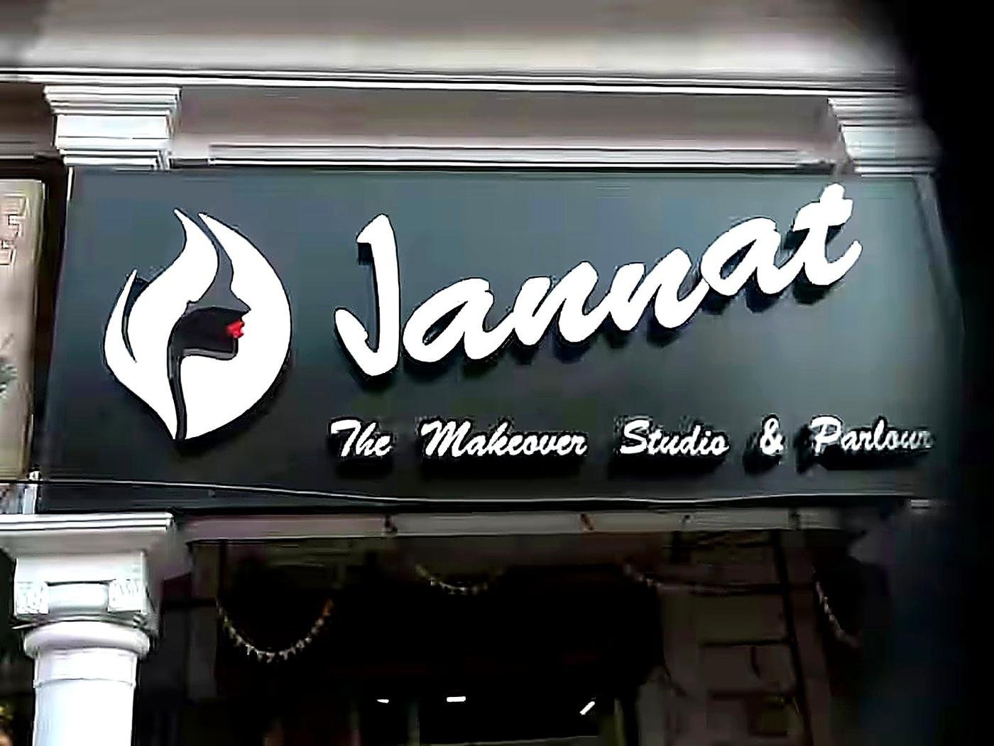 Jannat Makeover Studio signboard Nadan Mahal Road Lucknow