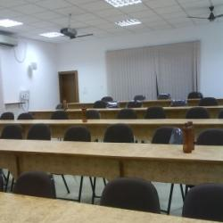Classroom benches setup at the academy