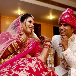 Candid wedding couple moment photographed by Nirmal Photo and Films, Lucknow