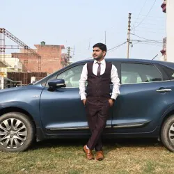 Outdoor groom portrait by Nirmal Photo and Films, Lucknow wedding photographer