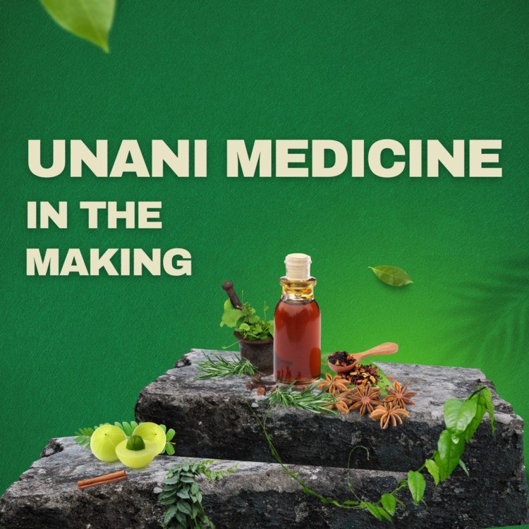 Unani herbal medicines and oils prepared for dispensing