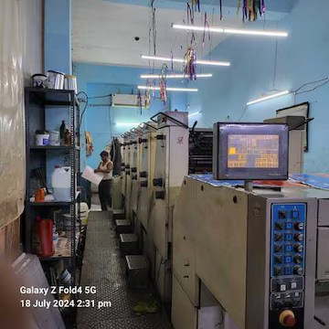 Offset printing press machines row at Tech Print House, Aminabad Lucknow
